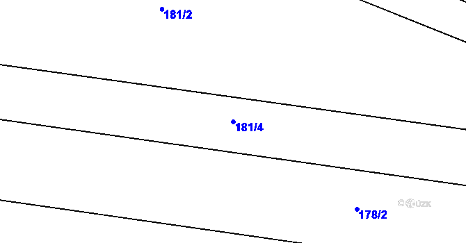 Parcela st. 181/4 v KÚ Babice u Lesonic, Katastrální mapa