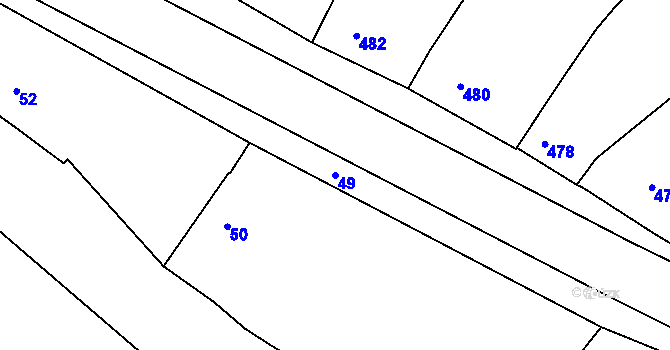 Parcela st. 49 v KÚ Babice u Uherského Hradiště, Katastrální mapa