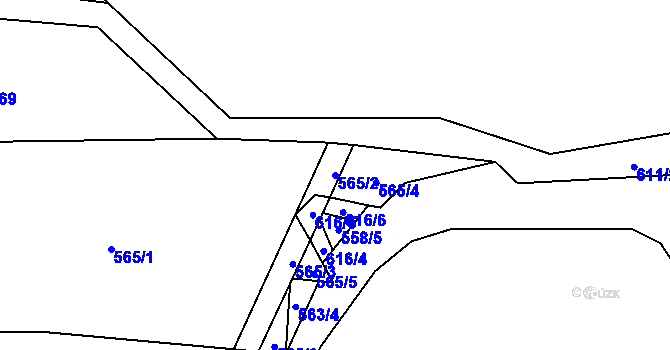 Parcela st. 565/2 v KÚ Babice u Kelče, Katastrální mapa