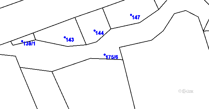 Parcela st. 175/6 v KÚ Babice u Kelče, Katastrální mapa