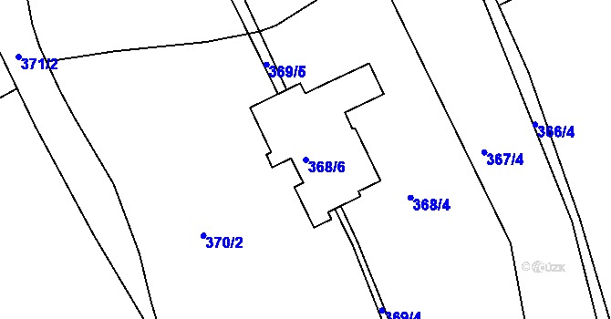 Parcela st. 368/6 v KÚ Babice nad Svitavou, Katastrální mapa