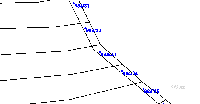 Parcela st. 984/33 v KÚ Babice nad Svitavou, Katastrální mapa