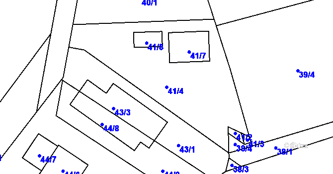 Parcela st. 41/4 v KÚ Babice nad Svitavou, Katastrální mapa