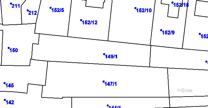 Parcela st. 149/1 v KÚ Babice nad Svitavou, Katastrální mapa