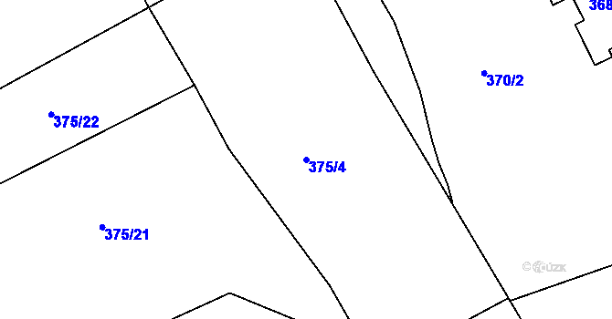 Parcela st. 375/4 v KÚ Babice nad Svitavou, Katastrální mapa