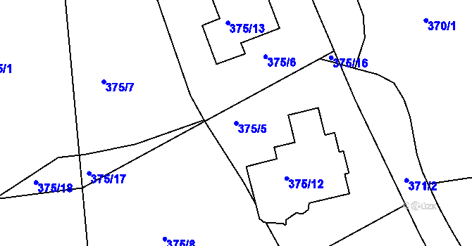 Parcela st. 375/5 v KÚ Babice nad Svitavou, Katastrální mapa