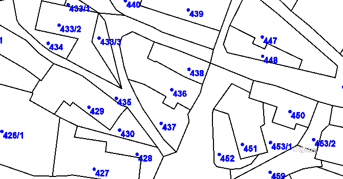 Parcela st. 436 v KÚ Babice nad Svitavou, Katastrální mapa