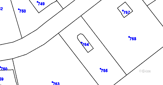 Parcela st. 764 v KÚ Babice nad Svitavou, Katastrální mapa