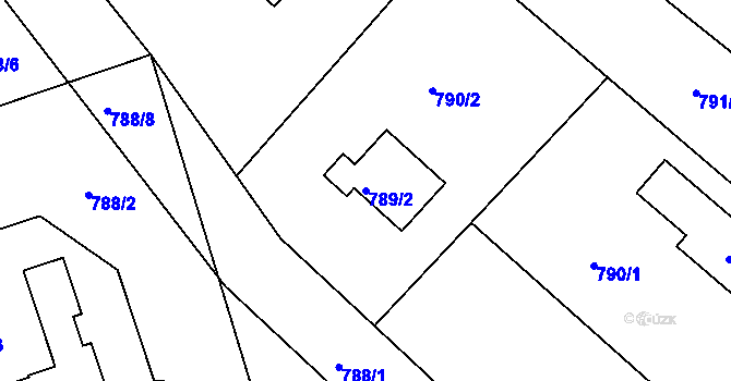 Parcela st. 789/2 v KÚ Babice nad Svitavou, Katastrální mapa