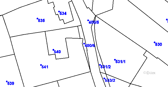 Parcela st. 400/6 v KÚ Babice nad Svitavou, Katastrální mapa