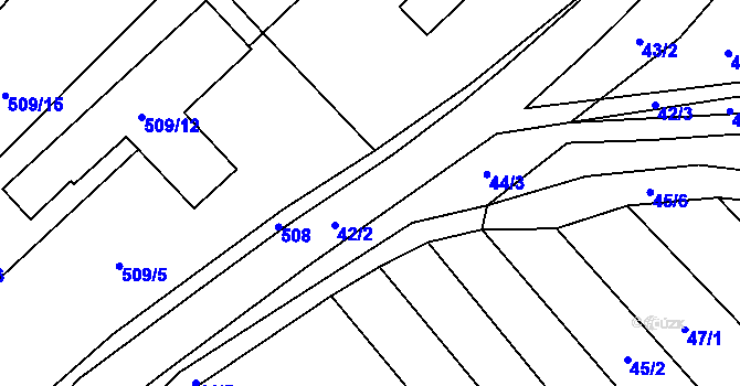 Parcela st. 42 v KÚ Babice u Rosic, Katastrální mapa