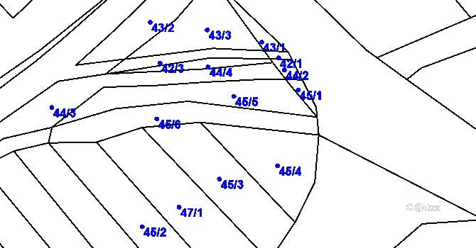 Parcela st. 45 v KÚ Babice u Rosic, Katastrální mapa