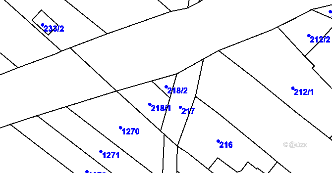 Parcela st. 218/2 v KÚ Babice u Rosic, Katastrální mapa