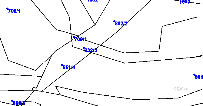 Parcela st. 932 v KÚ Babice u Rosic, Katastrální mapa