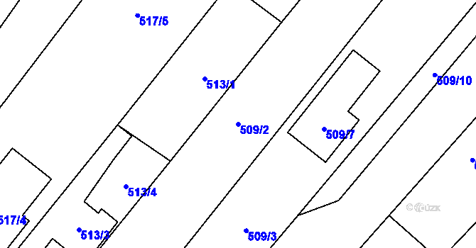 Parcela st. 509/2 v KÚ Babice u Rosic, Katastrální mapa