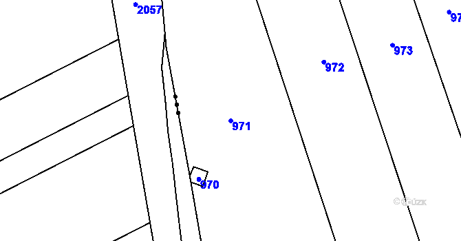 Parcela st. 971 v KÚ Babice u Rosic, Katastrální mapa
