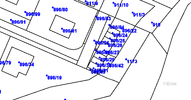 Parcela st. 896/41 v KÚ Babice u Rosic, Katastrální mapa