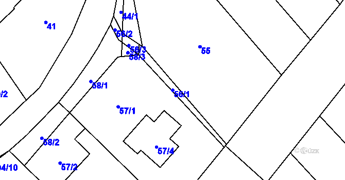 Parcela st. 56/1 v KÚ Babice u Rosic, Katastrální mapa