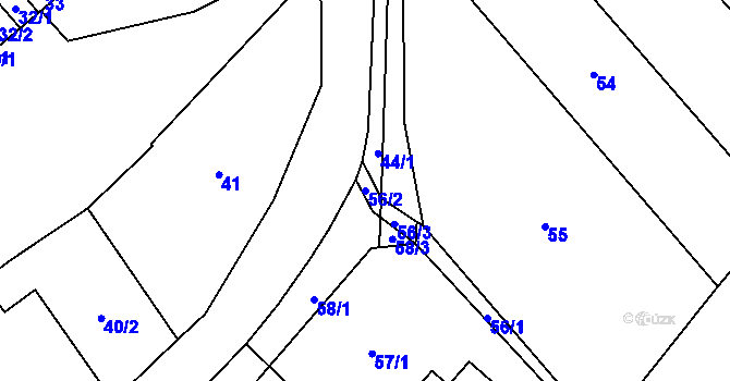 Parcela st. 56/2 v KÚ Babice u Rosic, Katastrální mapa
