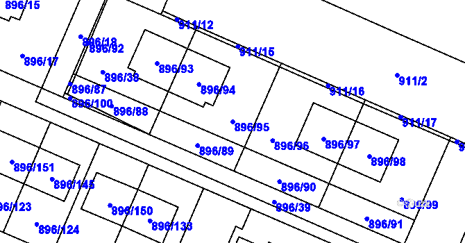 Parcela st. 896/95 v KÚ Babice u Rosic, Katastrální mapa