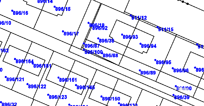 Parcela st. 896/88 v KÚ Babice u Rosic, Katastrální mapa