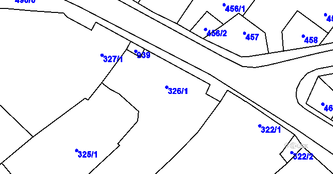 Parcela st. 326/1 v KÚ Babice u Rosic, Katastrální mapa