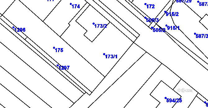 Parcela st. 173/1 v KÚ Babice u Rosic, Katastrální mapa
