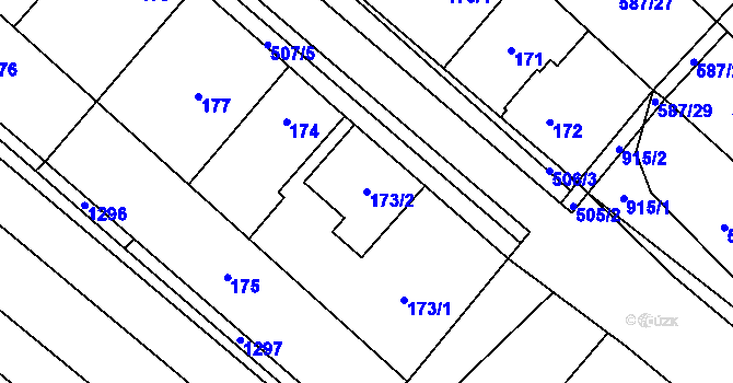 Parcela st. 173/2 v KÚ Babice u Rosic, Katastrální mapa