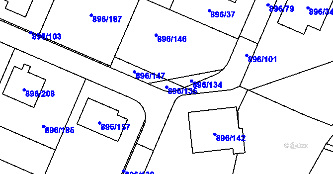 Parcela st. 896/135 v KÚ Babice u Rosic, Katastrální mapa