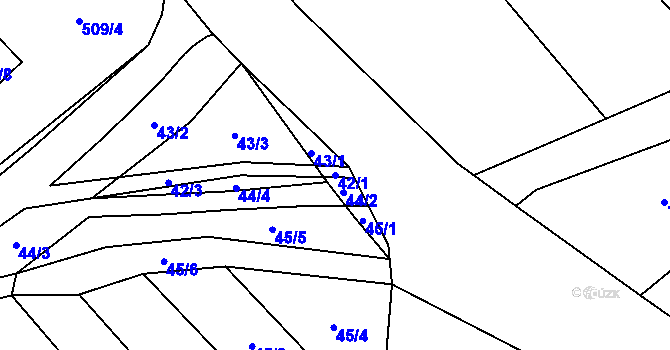 Parcela st. 42/1 v KÚ Babice u Rosic, Katastrální mapa