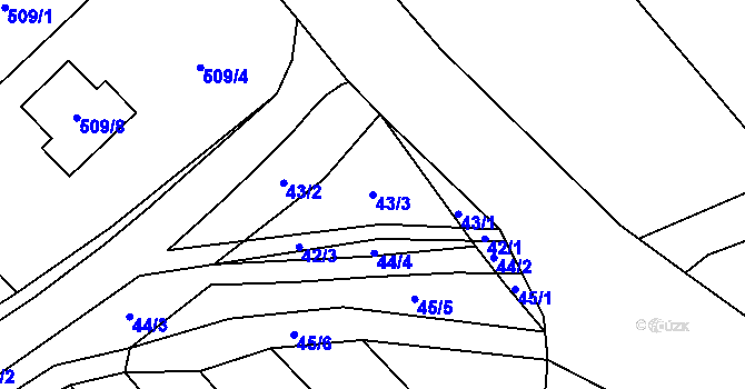 Parcela st. 43/3 v KÚ Babice u Rosic, Katastrální mapa