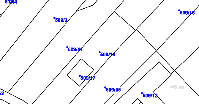 Parcela st. 509/14 v KÚ Babice u Rosic, Katastrální mapa