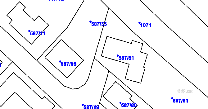 Parcela st. 587/78 v KÚ Babice u Rosic, Katastrální mapa