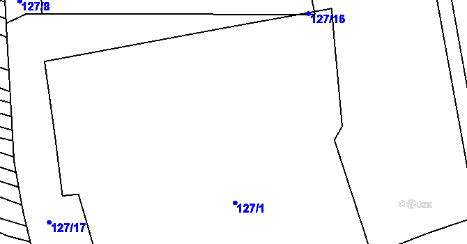 Parcela st. 127/1 v KÚ Milotičky, Katastrální mapa