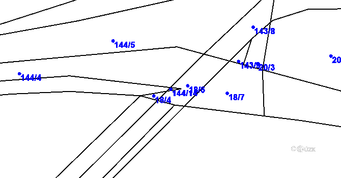 Parcela st. 144/14 v KÚ Milotičky, Katastrální mapa