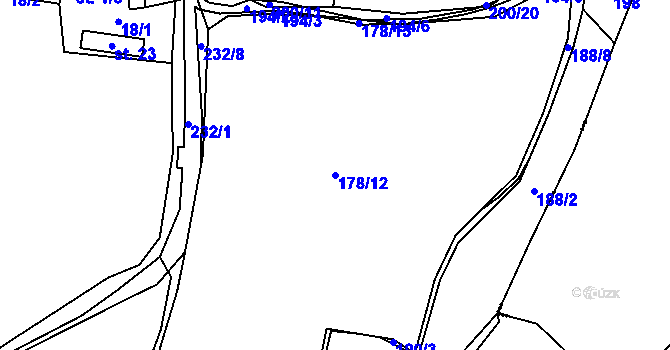 Parcela st. 178/12 v KÚ Milotičky, Katastrální mapa