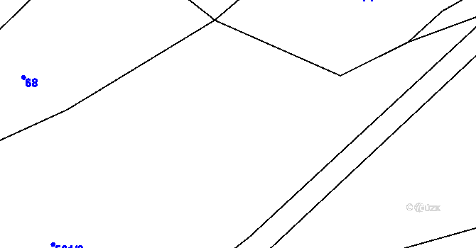 Parcela st. 70 v KÚ Bačetín, Katastrální mapa
