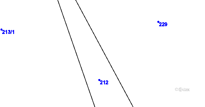 Parcela st. 211 v KÚ Bačetín, Katastrální mapa