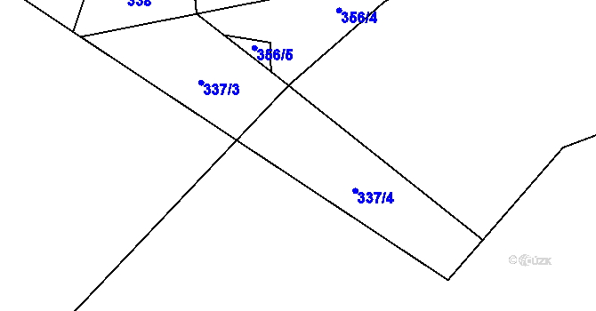 Parcela st. 337/9 v KÚ Bačetín, Katastrální mapa
