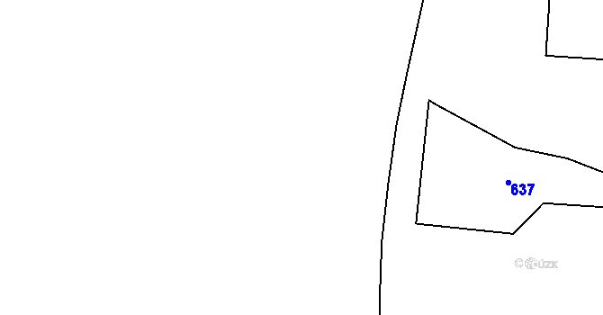 Parcela st. 640/16 v KÚ Bačetín, Katastrální mapa