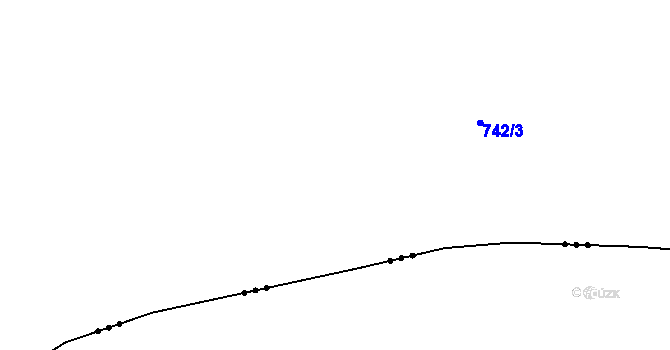 Parcela st. 742/4 v KÚ Bačetín, Katastrální mapa