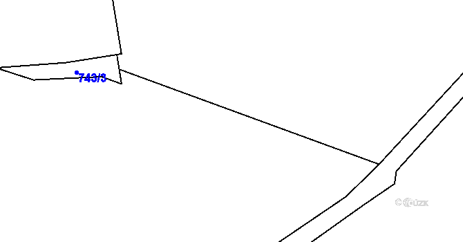 Parcela st. 742/10 v KÚ Bačetín, Katastrální mapa