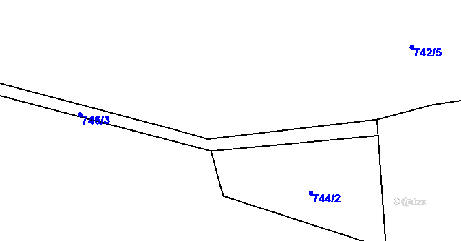 Parcela st. 746/12 v KÚ Bačetín, Katastrální mapa