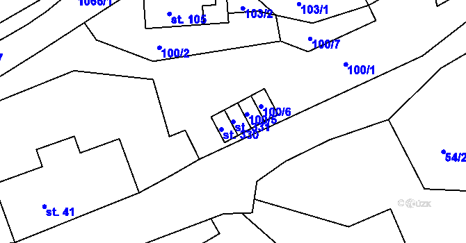Parcela st. 331 v KÚ Bačetín, Katastrální mapa