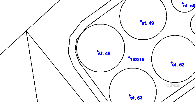 Parcela st. 48 v KÚ Sudín, Katastrální mapa