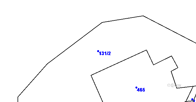 Parcela st. 131/2 v KÚ Sudín, Katastrální mapa