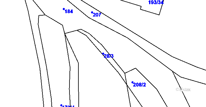Parcela st. 28/3 v KÚ Bačov, Katastrální mapa