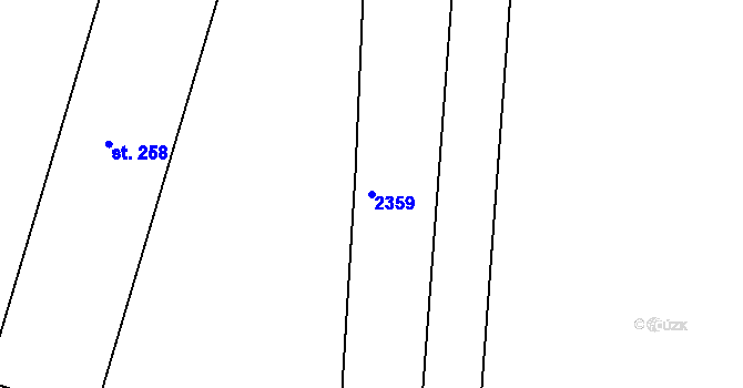 Parcela st. 2359 v KÚ Banín, Katastrální mapa