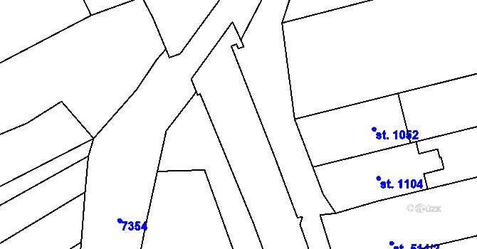 Parcela st. 5435/1 v KÚ Bánov, Katastrální mapa
