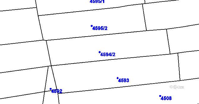 Parcela st. 4594/2 v KÚ Bánov, Katastrální mapa